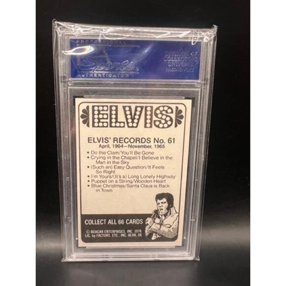 1978 Donruss Elvis Presley PSA 9 Only 1 Higher 61 King TCB Elvis Card, Graceland - Picture 2 of 3